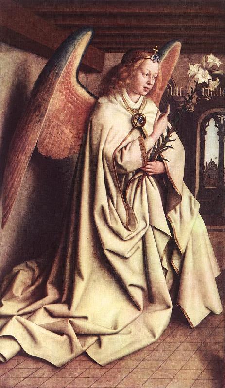 EYCK, Jan van Angel of the Annunciation oil painting picture